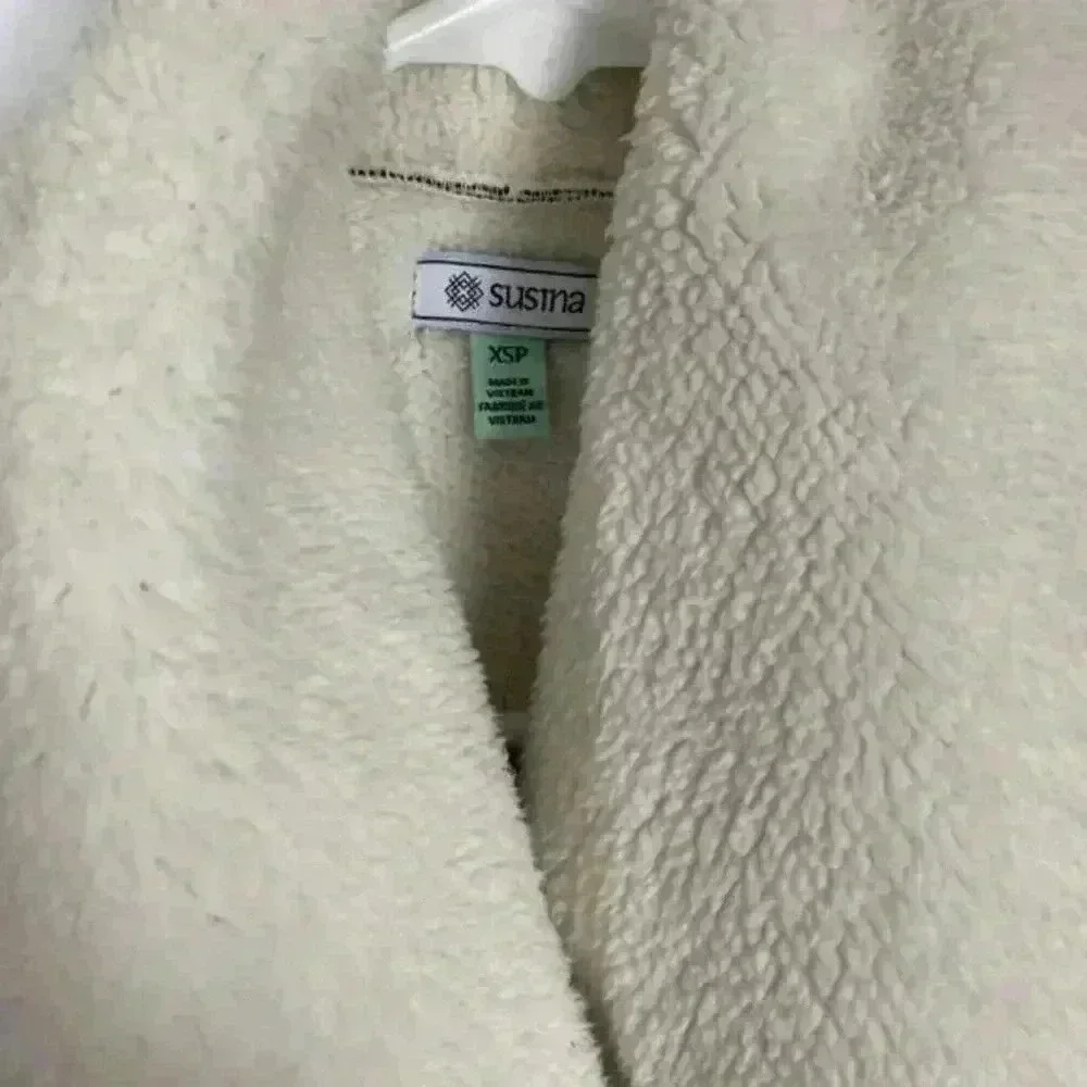 SUSINA Faux Shearling & Faux‎ Suede Vest Size XSP